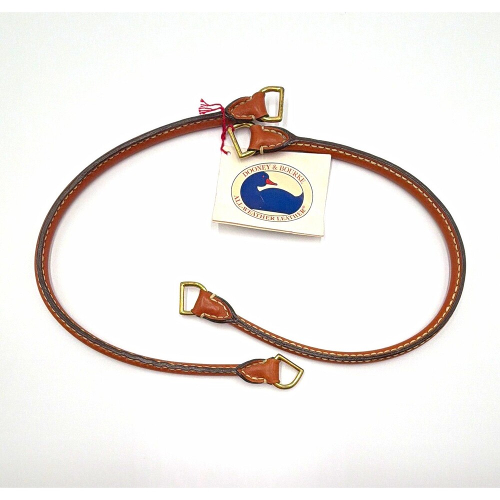 Vtg Dooney & Bourke All Weather Leather Replacement Strap Taupe Brass NOS